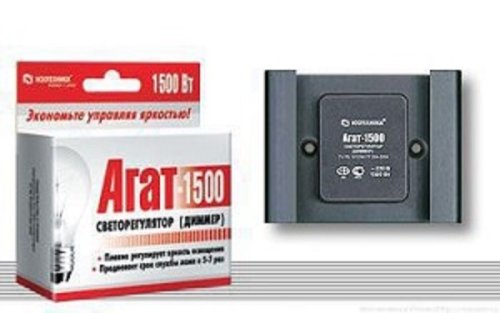 Светорегулятор (диммер) кнопочный Агат -К-1500  картинка